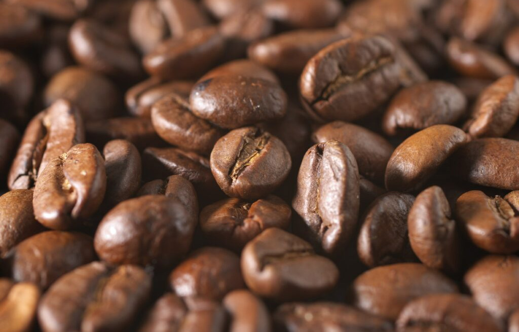 Braune Kaffeebohnen