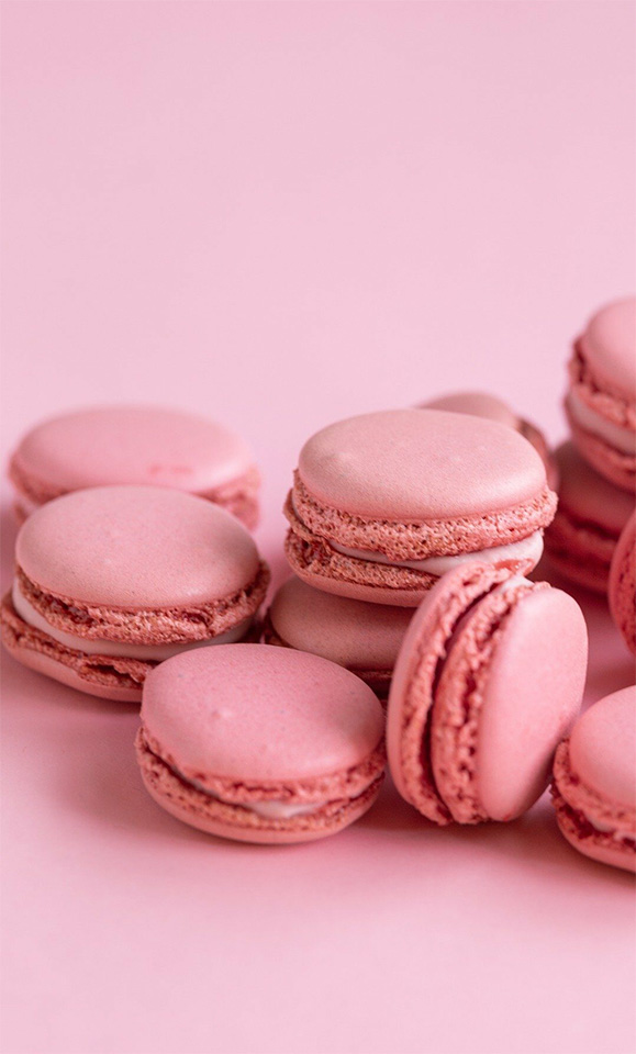 Macarons in Rosa