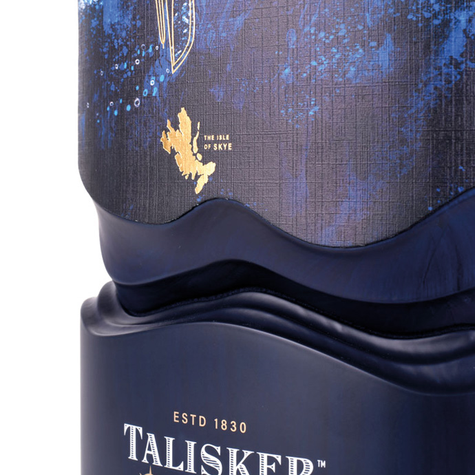 Confezione blu per Talisker Xpedition Oak 43 anni di DIAGEO