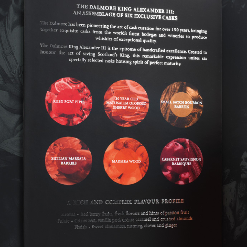 Verpackung für Whisky The Dalmore King Alexander III von Whyte & MacKay